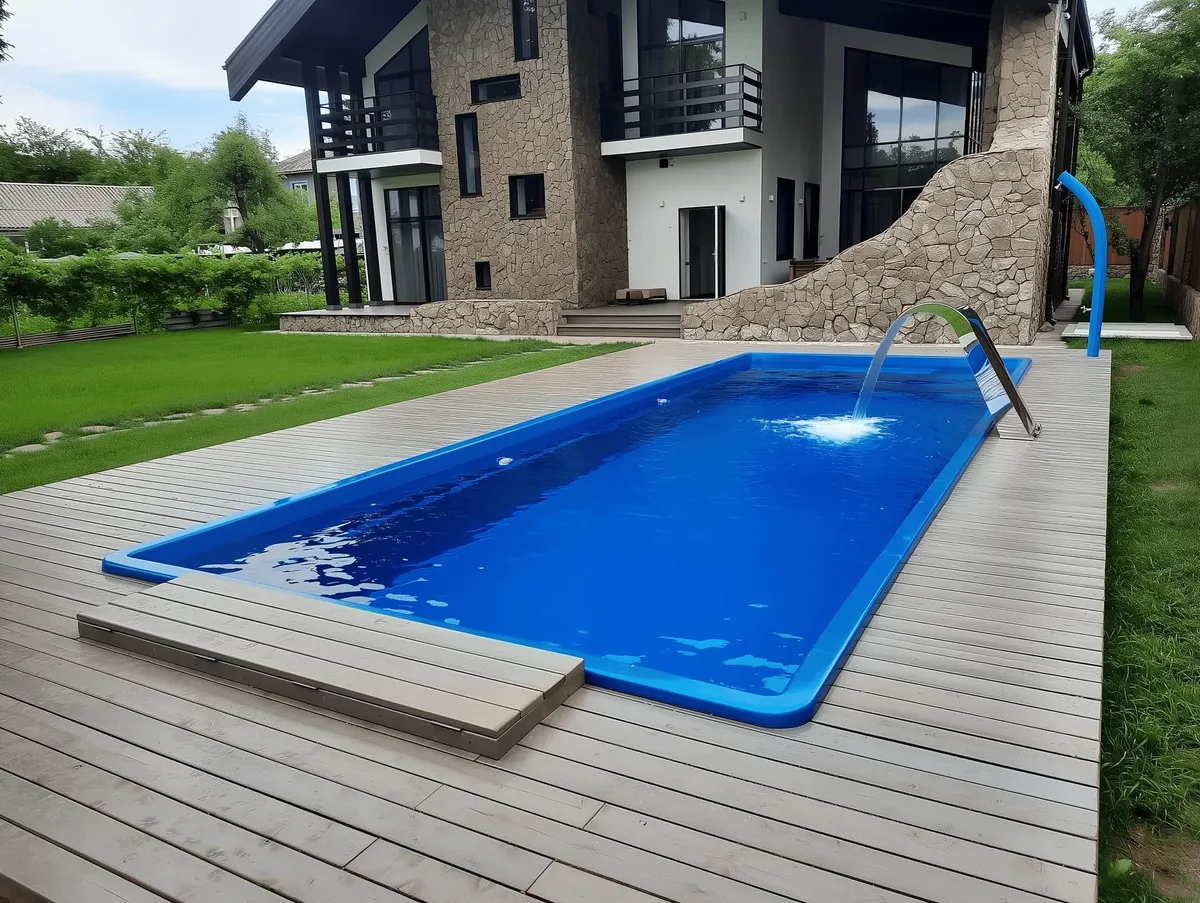 Композитный бассейн Laguna 9 — вид сверху в Уссурийске